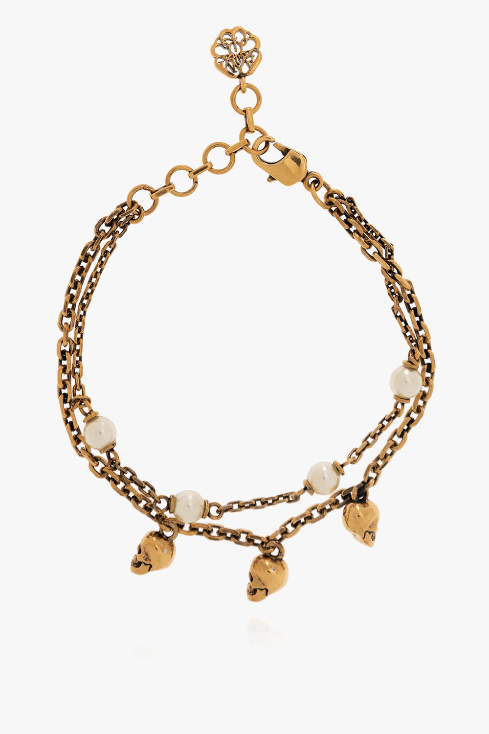 Gold Brass bracelet Alexander McQueen Vitkac Germany